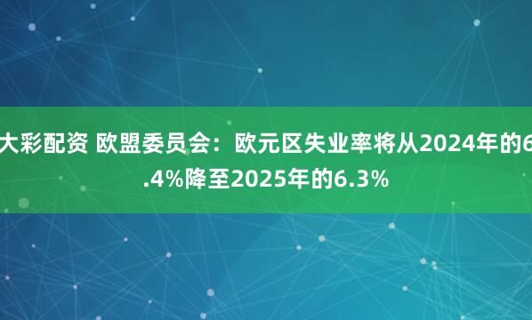 大彩配资 欧盟委员会：欧元区失业率将从2024年的6.4%降至2025年的6.3%
